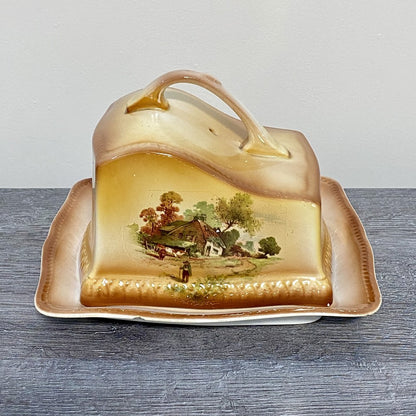 Vintage Villeroy & Boch Rectangular Butter Cheese Dish With Lid Art Deco Rare