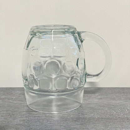 Traditional Dimple Pint Heavy Lager Beer Pub Mug Glass & Handle SB Austria Rare