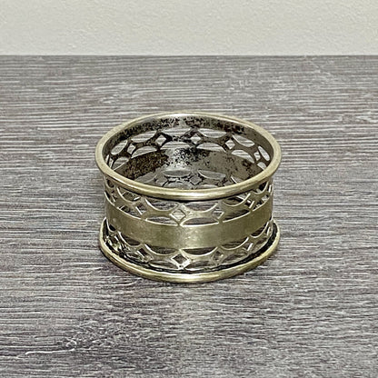 Vintage Silverplate Napkin Ring Holder Silver Plate Art Deco Collectible Rare