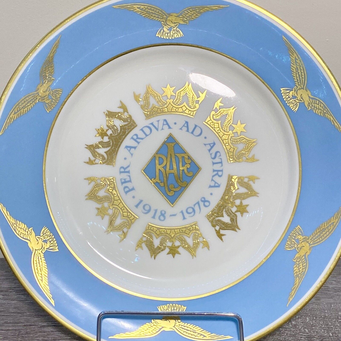 Royal Air Force RAF 60th Anniversary 1918-1978 Aynsley Commemorative Plate