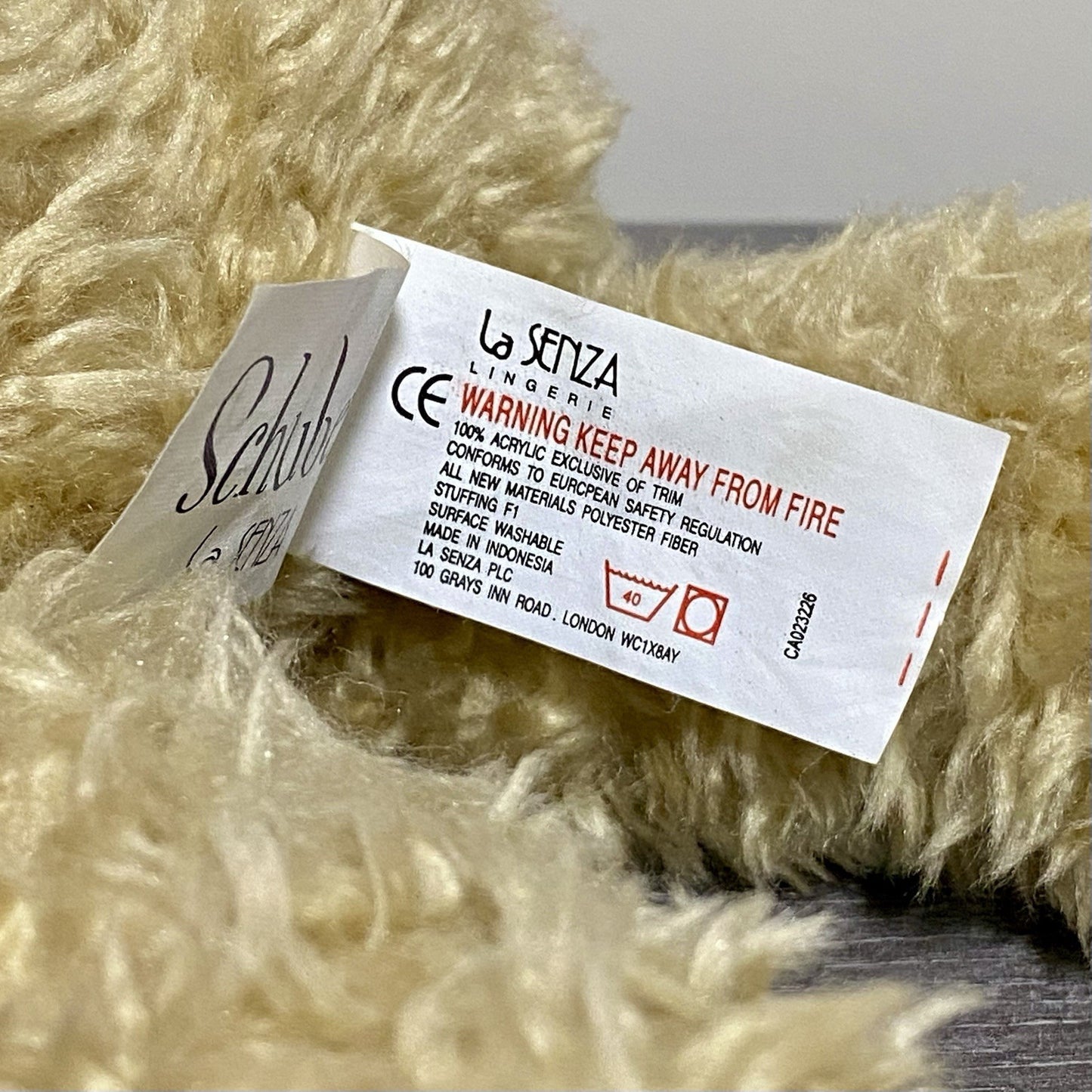 Vintage Schubert La Senza Collectible Soft Plush Teddy Bear 1997 Limited Edition