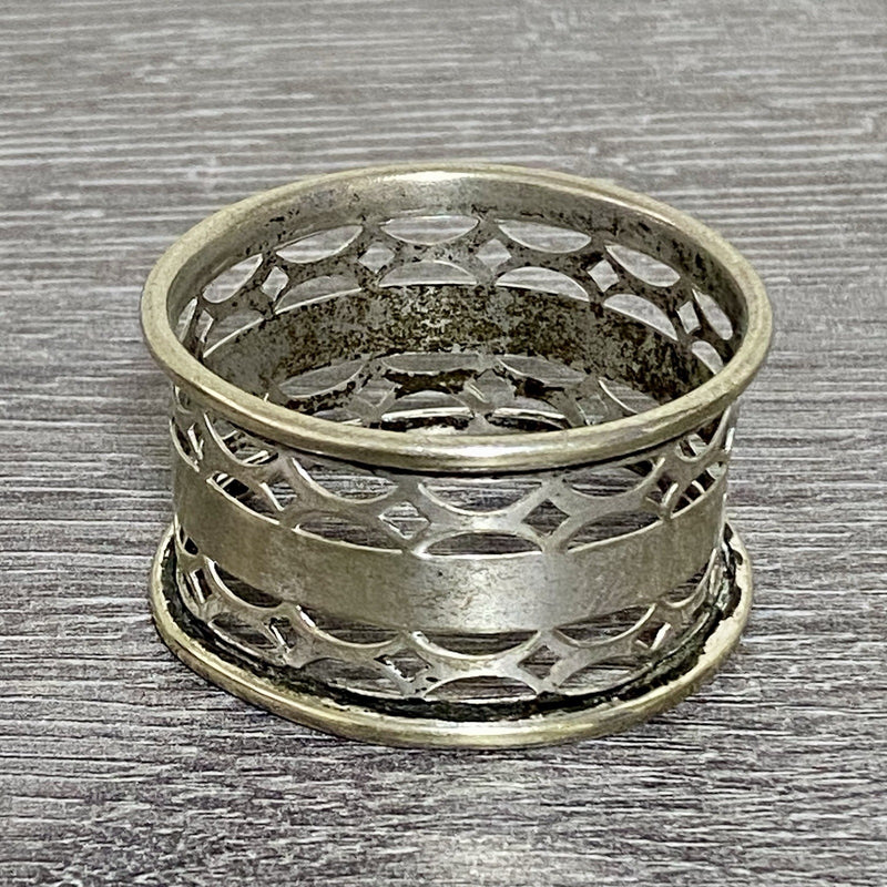 Vintage Silverplate Napkin Ring Holder Silver Plate Art Deco Collectible Rare