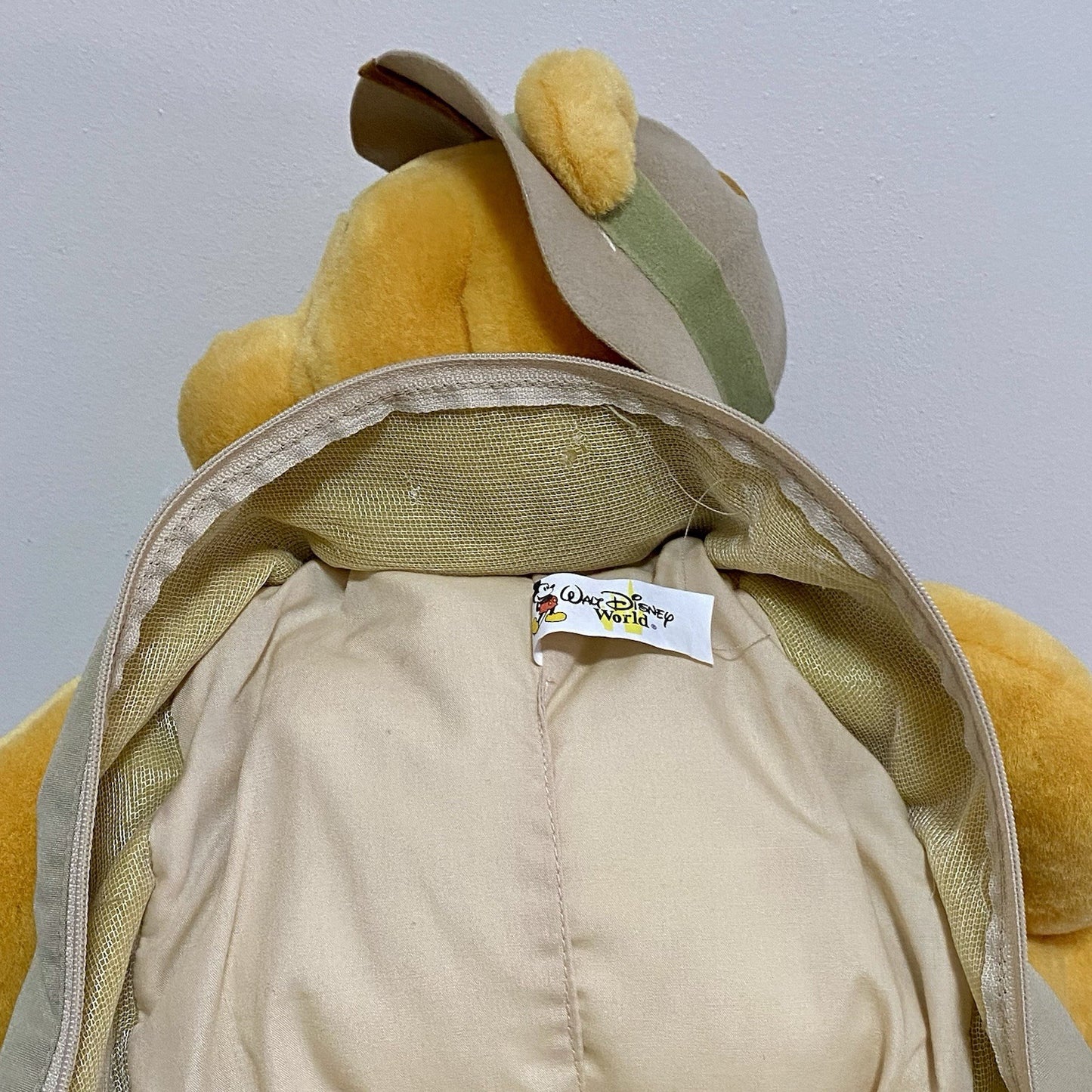 Official Disney World Winnie The Pooh Safari Plush With Rucksack Soft Toy Rare