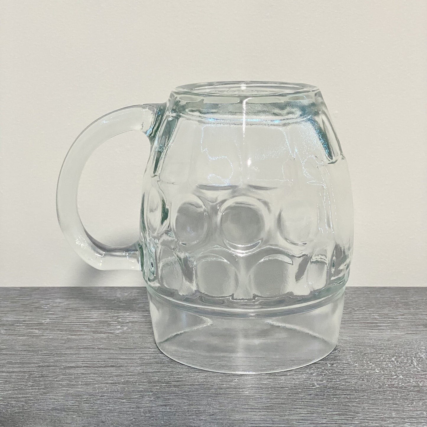 Traditional Dimple Pint Heavy Lager Beer Pub Mug Glass & Handle SB Austria Rare