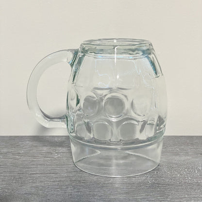 Traditional Dimple Pint Heavy Lager Beer Pub Mug Glass & Handle SB Austria Rare