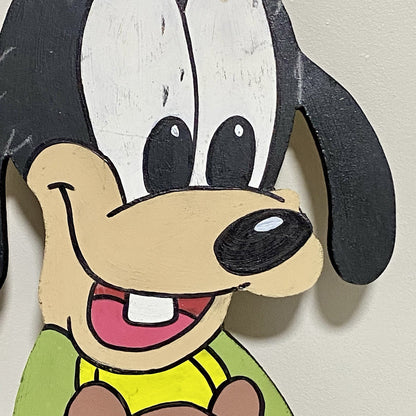 Baby Goofy Disney Wooden Cutout Painted Wall Hanging Display Plaque Art Sign