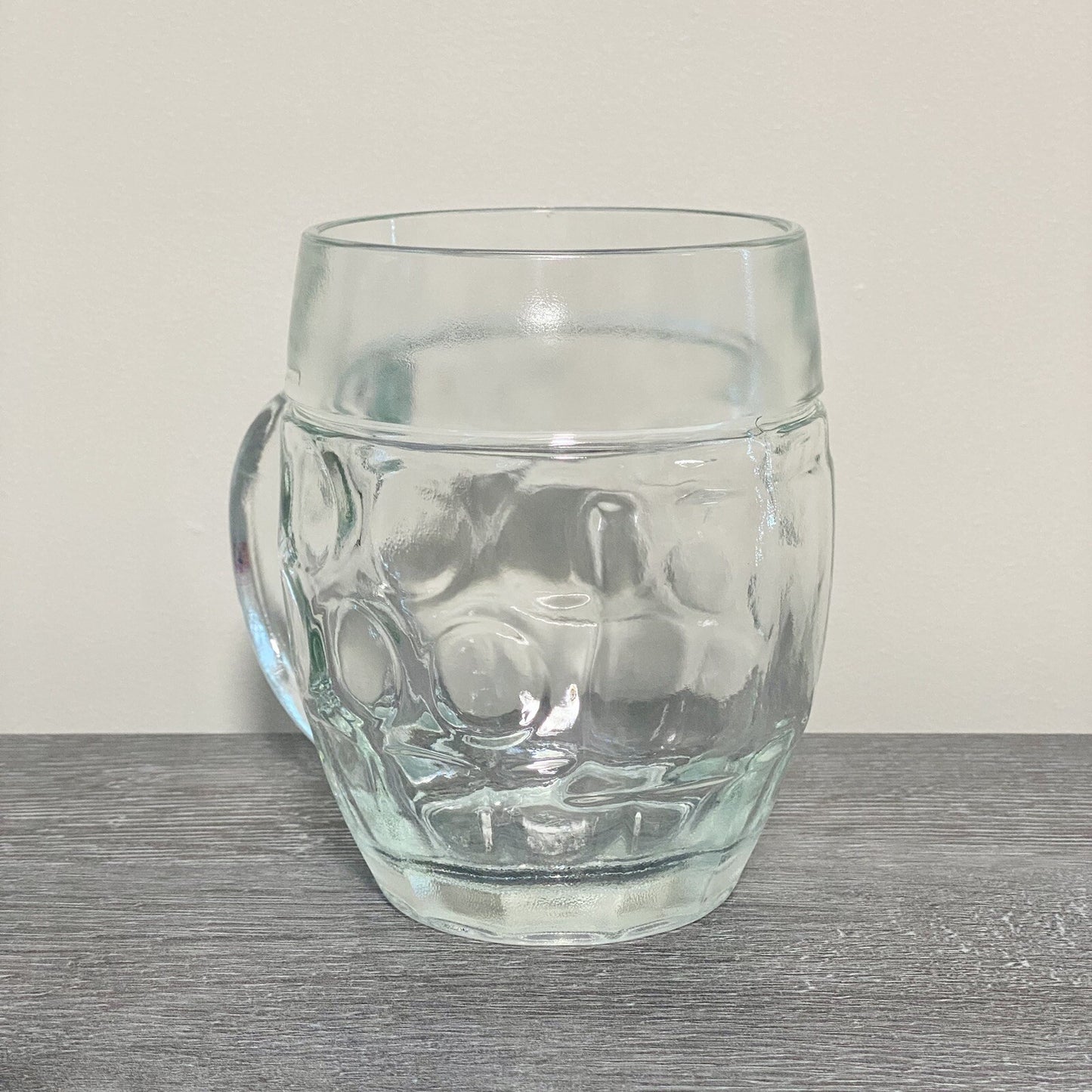 Traditional Dimple Pint Heavy Lager Beer Pub Mug Glass & Handle SB Austria Rare