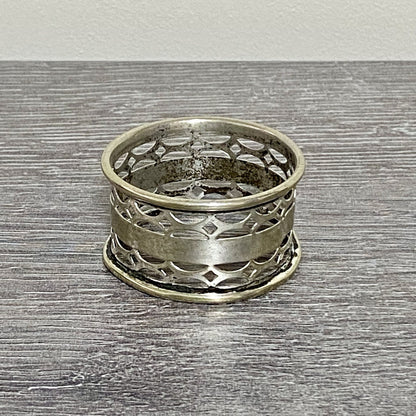 Vintage Silverplate Napkin Ring Holder Silver Plate Art Deco Collectible Rare