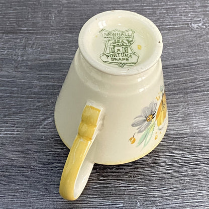 Vintage Newhall England Pottery Jug Fortuna Shape Art Deco Floral Hand Painted