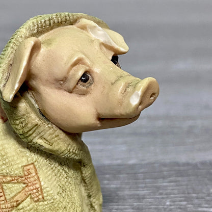 Border Fine Arts Pig Saxa Sack by Anne Butler Scotland 1990 Collectible Figurine