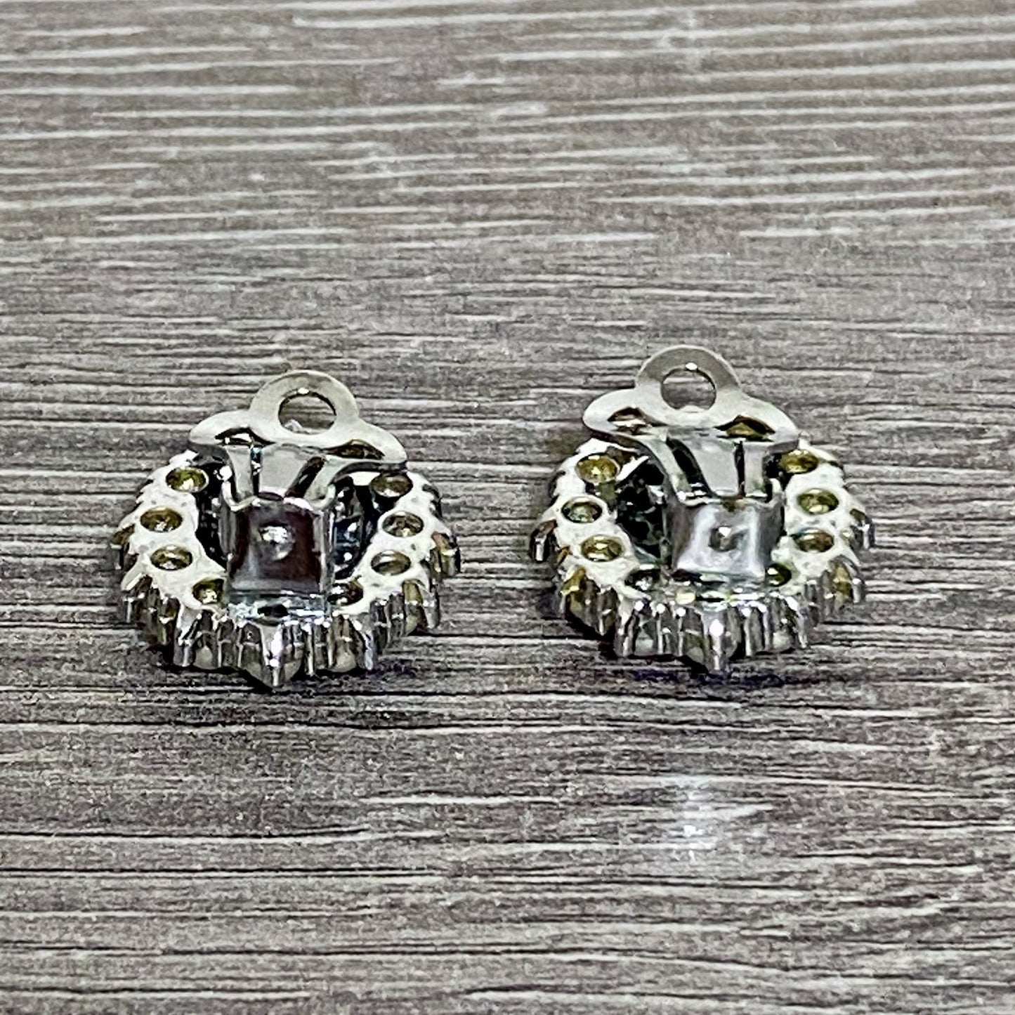 Vintage Clip On Earrings 80s 90s Pearl Ball With Red Ruby Stone Jewellery Pair