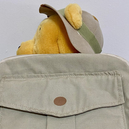 Official Disney World Winnie The Pooh Safari Plush With Rucksack Soft Toy Rare