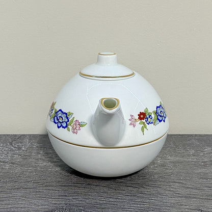 Royal Tara Single Teapot & Stacking Tea Cup Bone China Floral Harmony Galway
