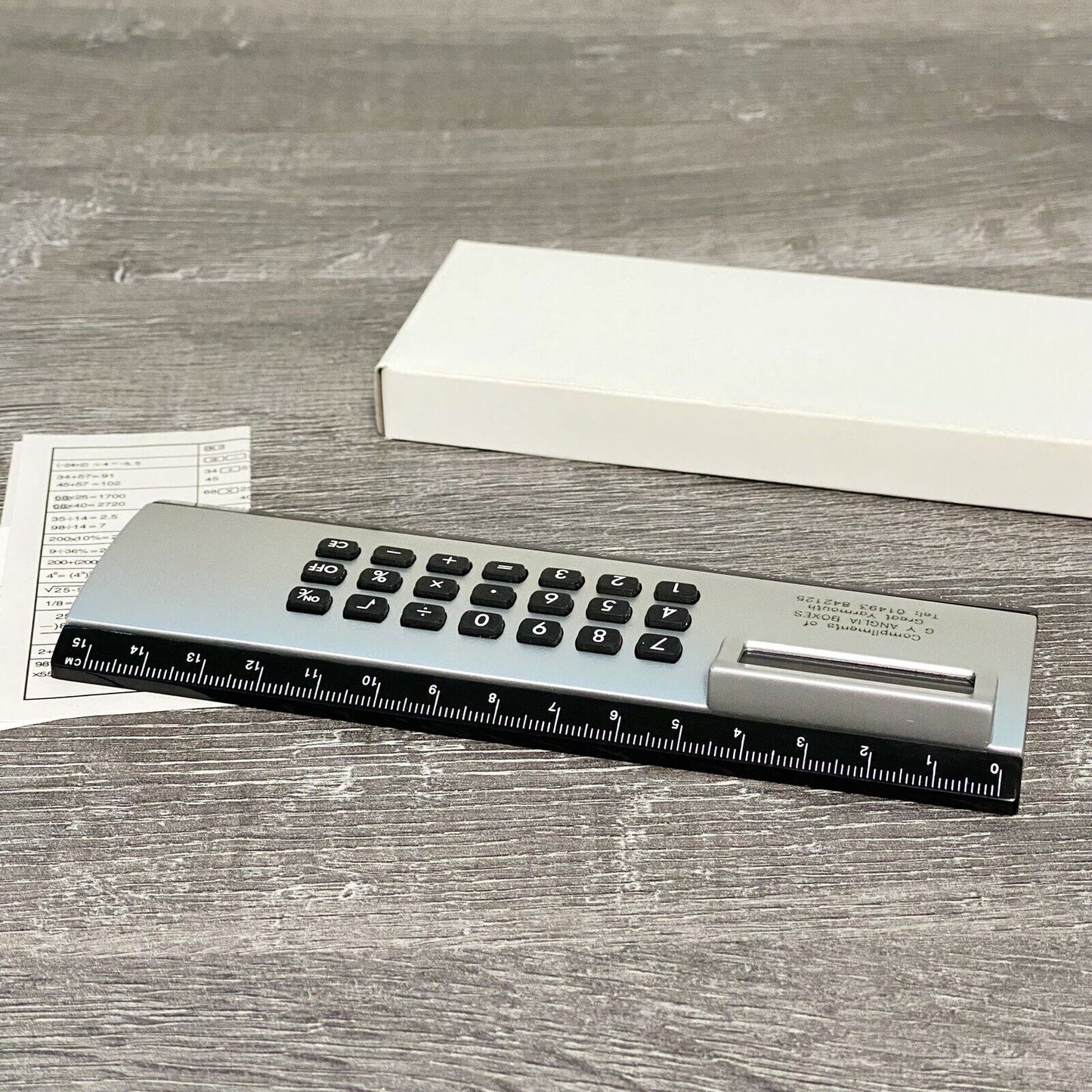 Calculator 6” Ruler Combo All In 1 Battery Powered Boxed School Work Stationary