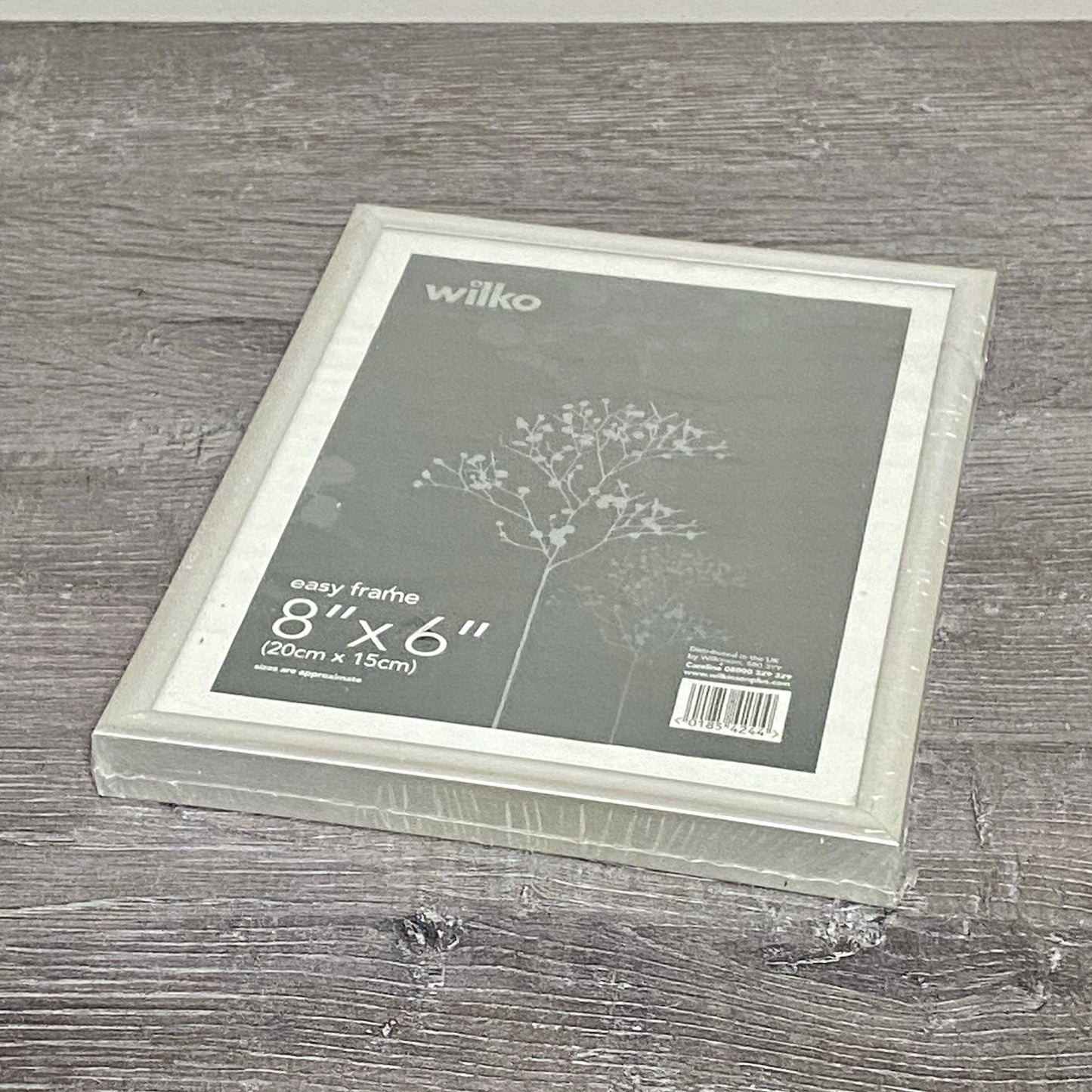 Silver Picture Photo Frame Landscape/Portrait Glass 8x6 Freestanding Hang Wilko