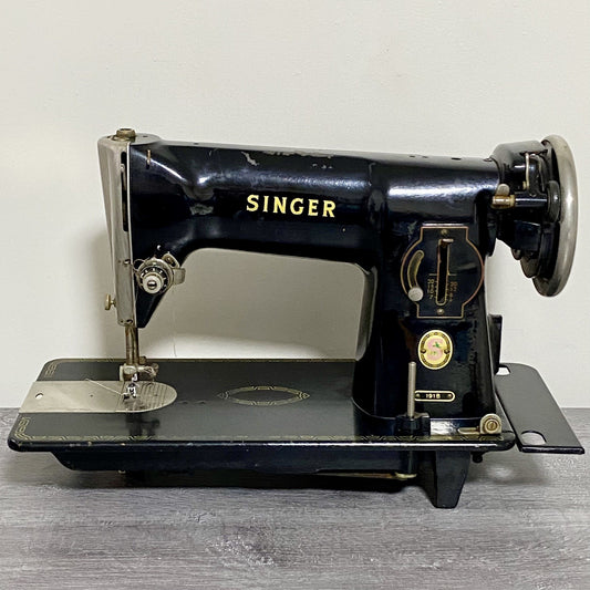 Vintage Singer Sewing Machine 191b Black Sold As Seen Untested Rare Model