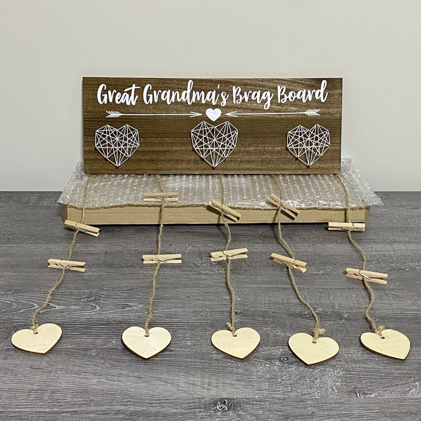 Great Grandma’s Brag Photo Board For Pictures Hanging Display Frame Mothers Gift