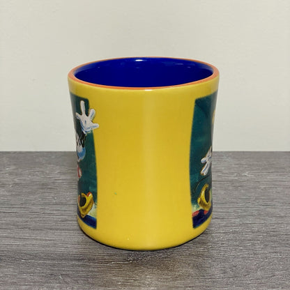 Official Disney Store Minnie Mouse Coffee Mug Yellow Vintage Retro Tea Cup Rare