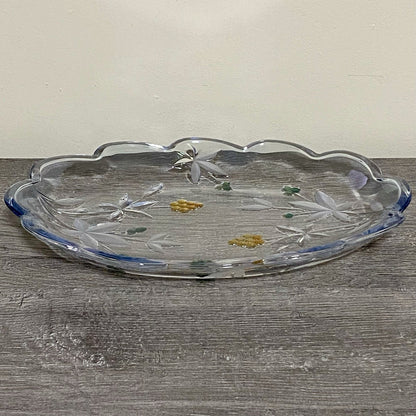 Vintage Mikasa Garden Terrace Oval Platter Serving Plate Floral Art Deco Rare