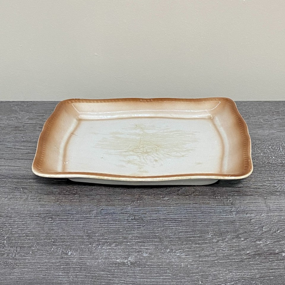 Vintage Villeroy & Boch Rectangular Butter Cheese Dish With Lid Art Deco Rare