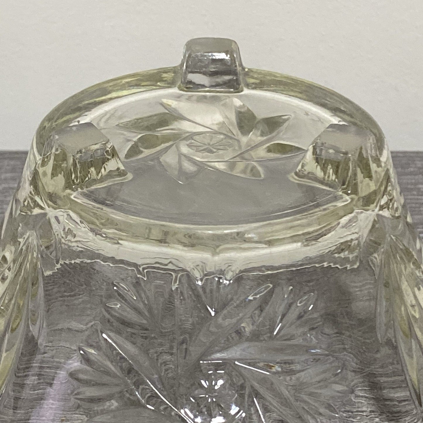 Vintage Small Pressed Glass Fruit Dessert Bowl Art Deco Footed Bonbon Sweet Dish