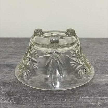 Vintage Small Pressed Glass Fruit Dessert Bowl Art Deco Footed Bonbon Sweet Dish