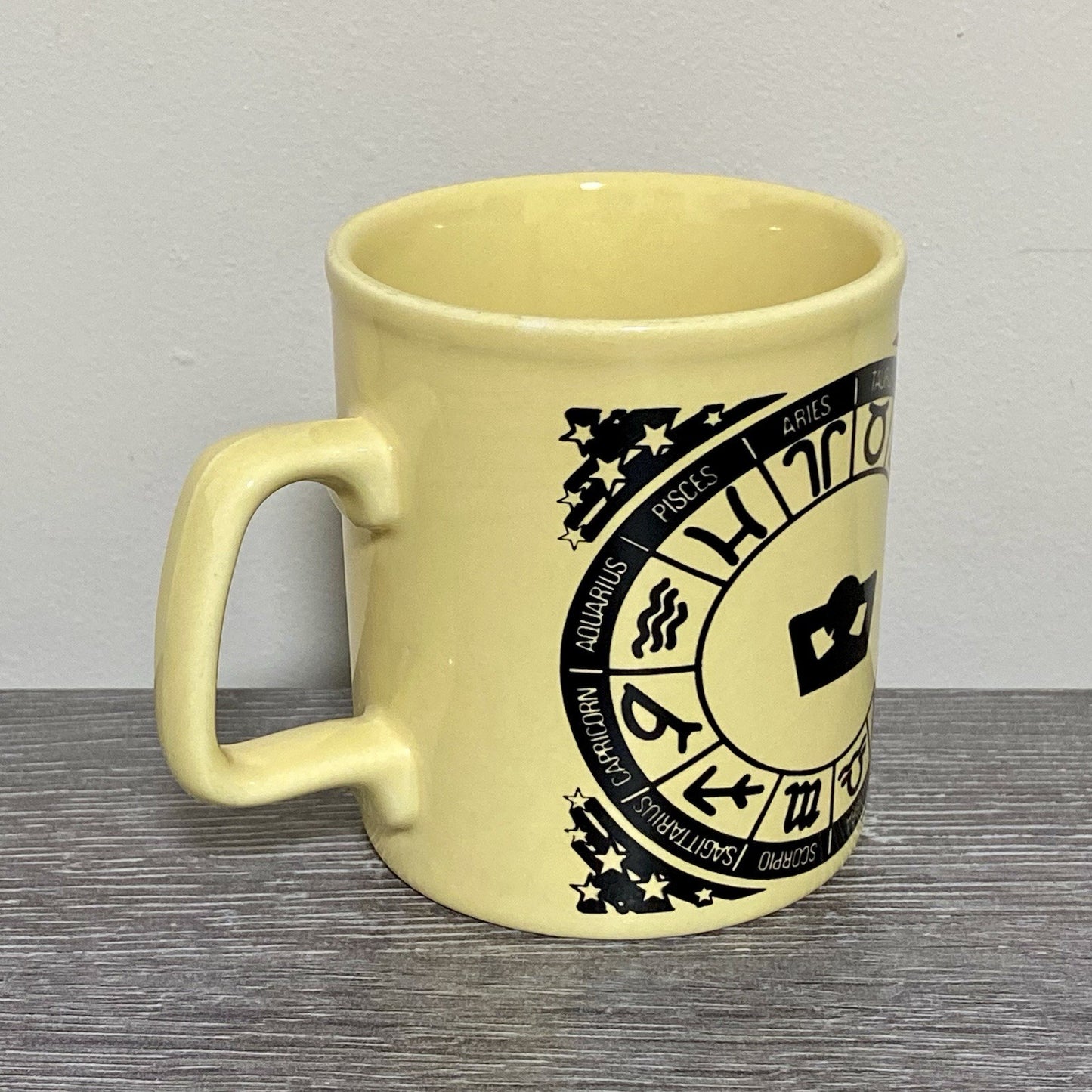 Vintage Astrological Zodiac Coffee Mug 1970s Retro Tea Cup Made In England Rare