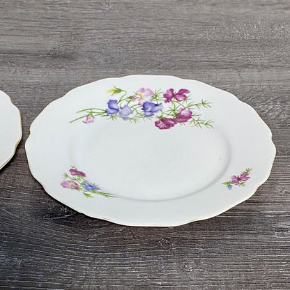 Vintage 2x Epiag Czechoslovakia Floral Plate Plates Rose Round Platter Czech Set