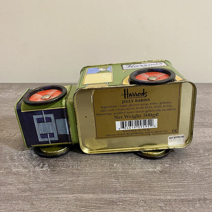 Vintage Harrods Express Truck Car With Moving Wheels & Lid Collectible Tin Rare