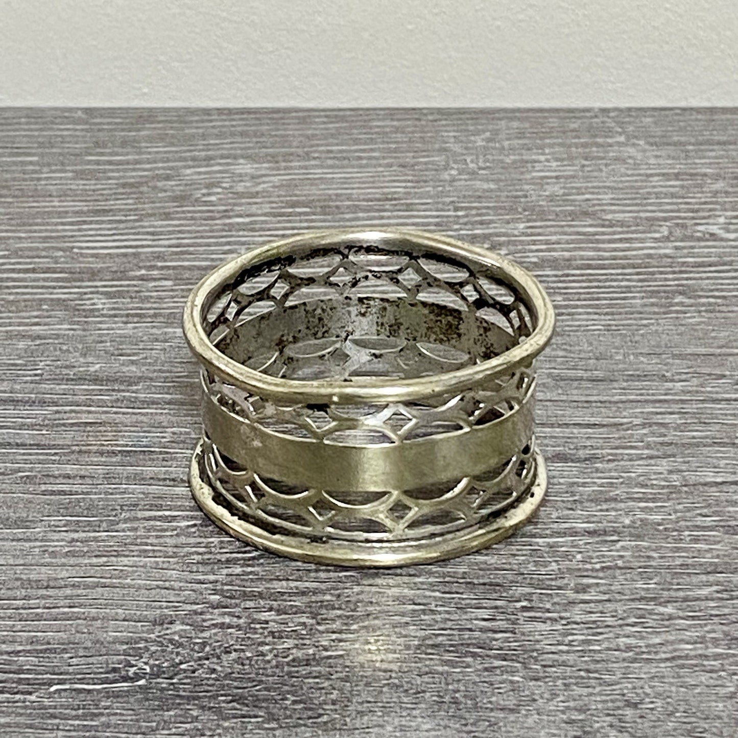 Vintage Silverplate Napkin Ring Holder Silver Plate Art Deco Collectible Rare