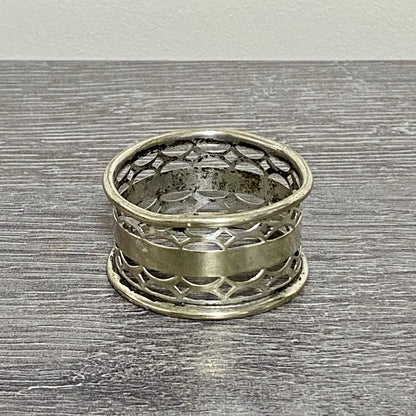 Vintage Silverplate Napkin Ring Holder Silver Plate Art Deco Collectible Rare