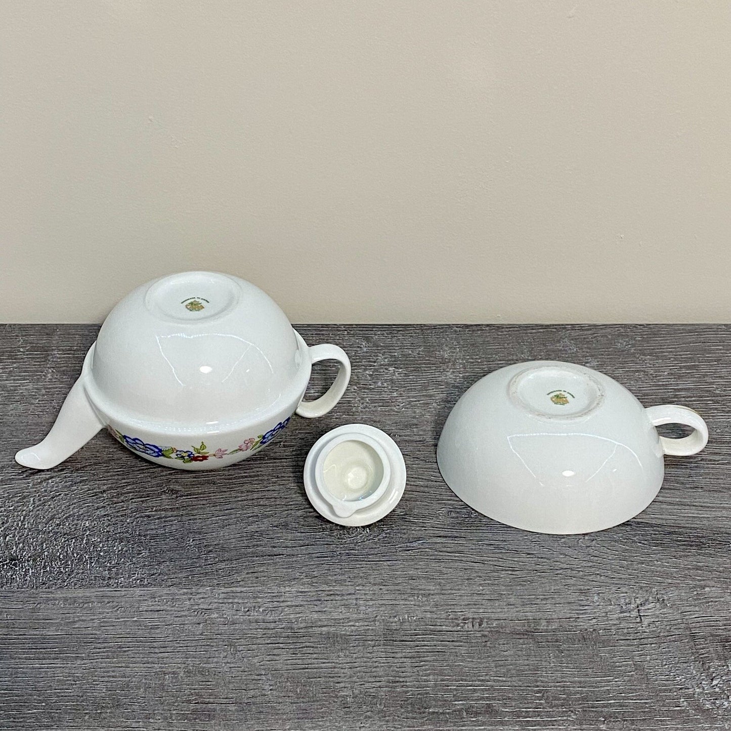 Royal Tara Single Teapot & Stacking Tea Cup Bone China Floral Harmony Galway