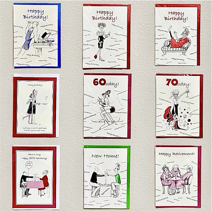 Happy Birthday Cards Adult Funny Humour 60th 70th 80th New Home Retirement Card