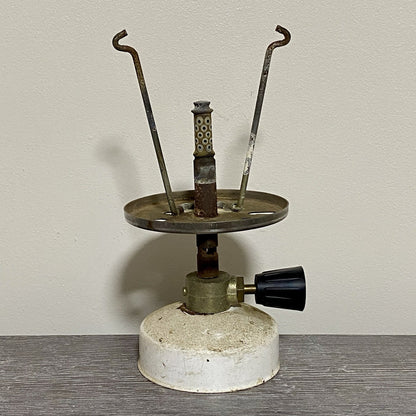 Vintage Parasene Gas Lamp Camping Travel Lantern Flame Burner Mantle With Valve
