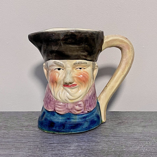 Vintage Large Collectible Toby Pitcher Pouring Jug Handmade Art Deco Decorative