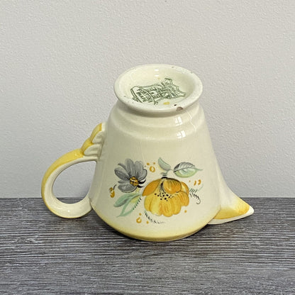 Vintage Newhall England Pottery Jug Fortuna Shape Art Deco Floral Hand Painted