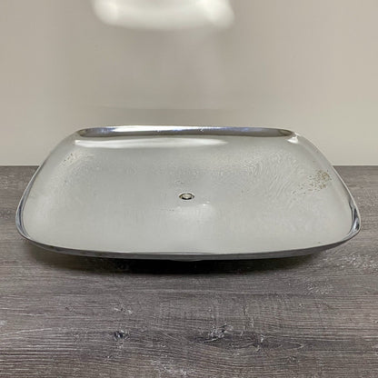 Vintage Milbern Creations 13” Square Chrome Spinning Cake Appetizer Serving Tray