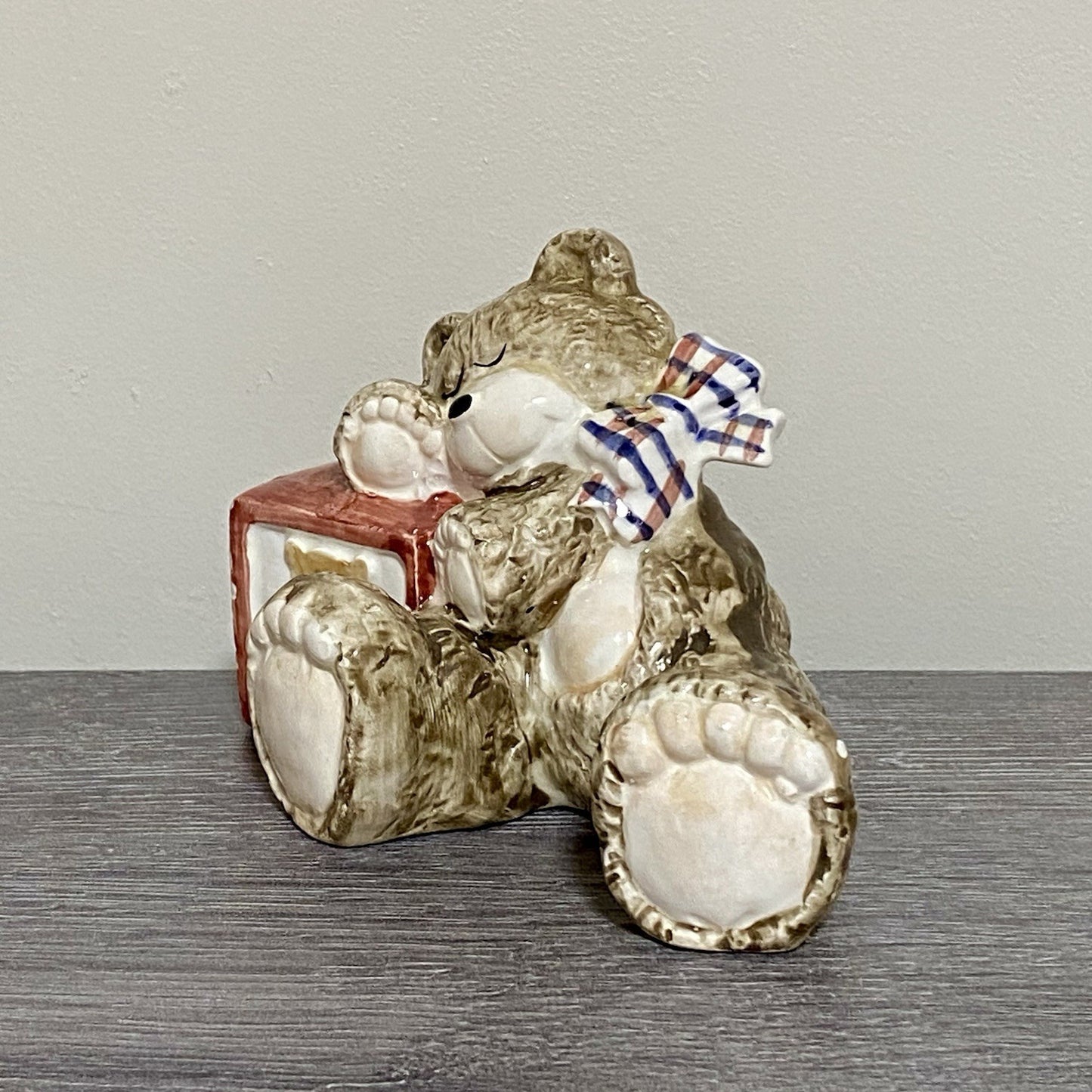 Unique Teddy Bear Themed Money Box Piggy Bank Coin Storage Art Decorative Rare