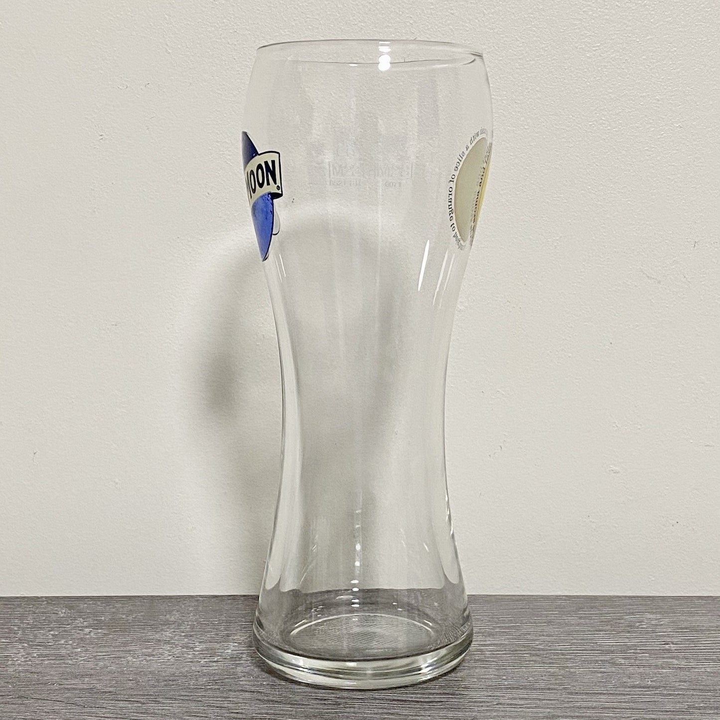 1x Single Blue Moon White Citrus Beer Glass Ale Lager One Pint 20oz Pub Barware