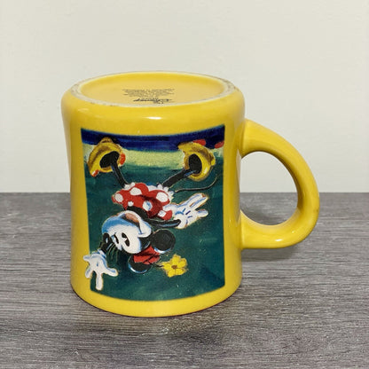 Official Disney Store Minnie Mouse Coffee Mug Yellow Vintage Retro Tea Cup Rare