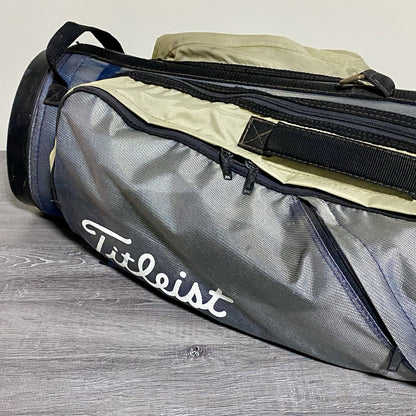 Titleist 5 Way Golf Bag & Navy Blue With Multi 5 Zipped Storage Pockets