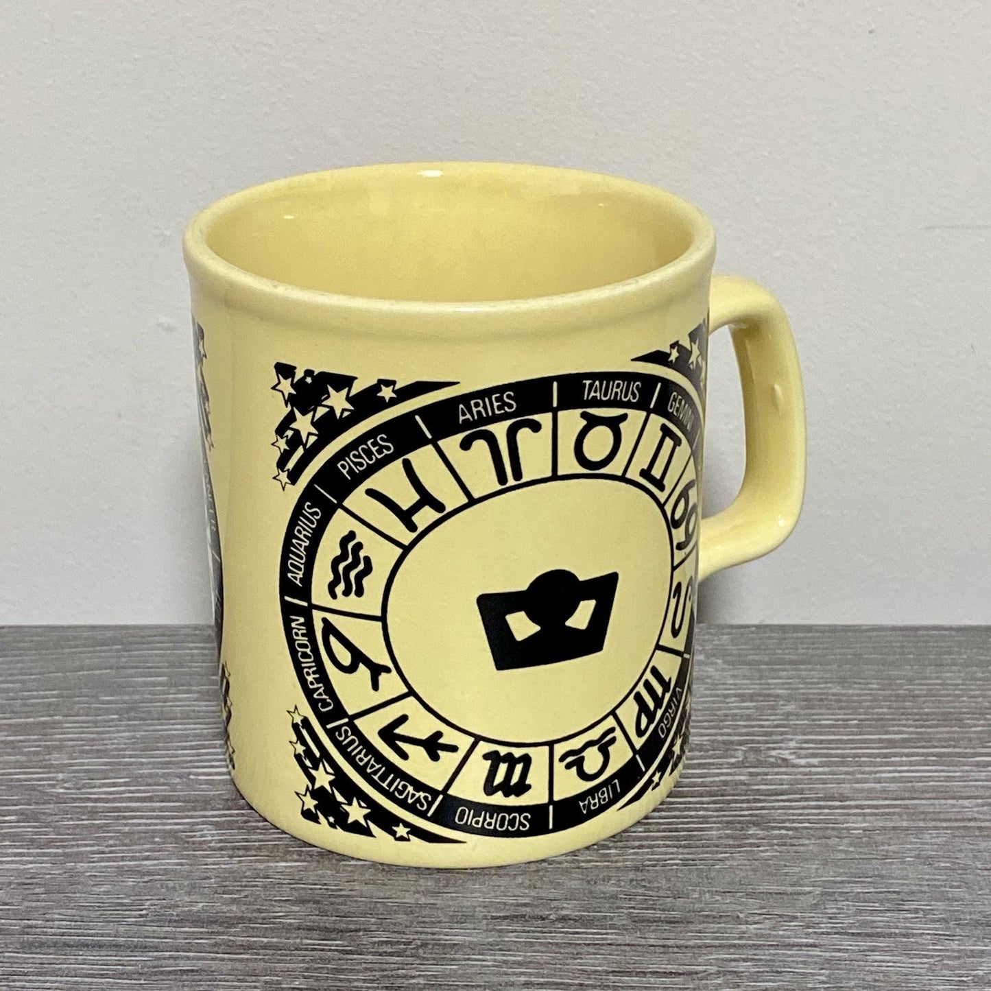 Vintage Astrological Zodiac Coffee Mug 1970s Retro Tea Cup Made In England Rare