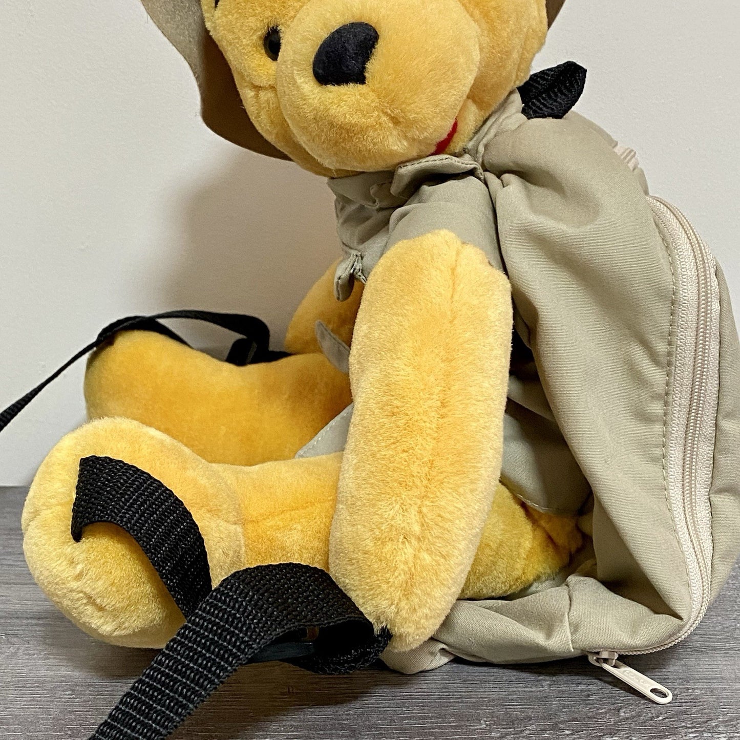 Official Disney World Winnie The Pooh Safari Plush With Rucksack Soft Toy Rare