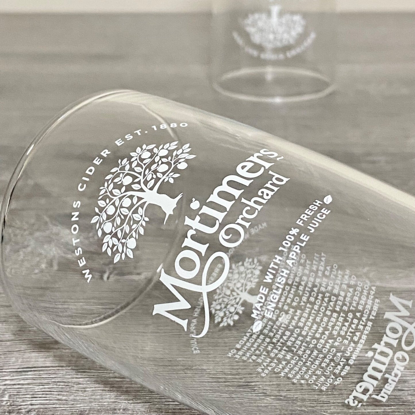 Mortimers Orchard Pint Glass Bar Pub Glasses Brand New - Choose Your Qty