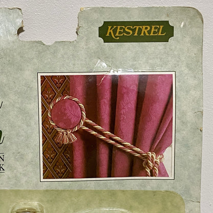 Vintage Kestrel Curtain Designer Button Hold Back Holdback Art Deco Kit Set Rare