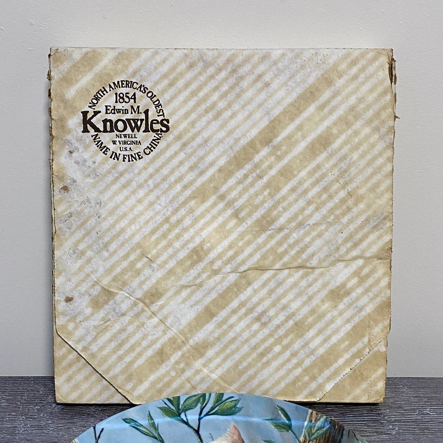 Vintage 1985 Edwin Knowles Birds Of Your Garden Collectible Plate & COA Boxed